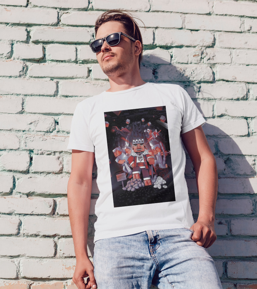 Technoblade The Journey Continues Minecraft-Inspired Fantasy Adventure T-Shirt