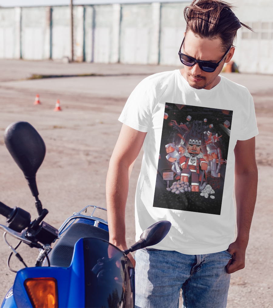 Technoblade The Journey Continues Minecraft-Inspired Fantasy Adventure T-Shirt