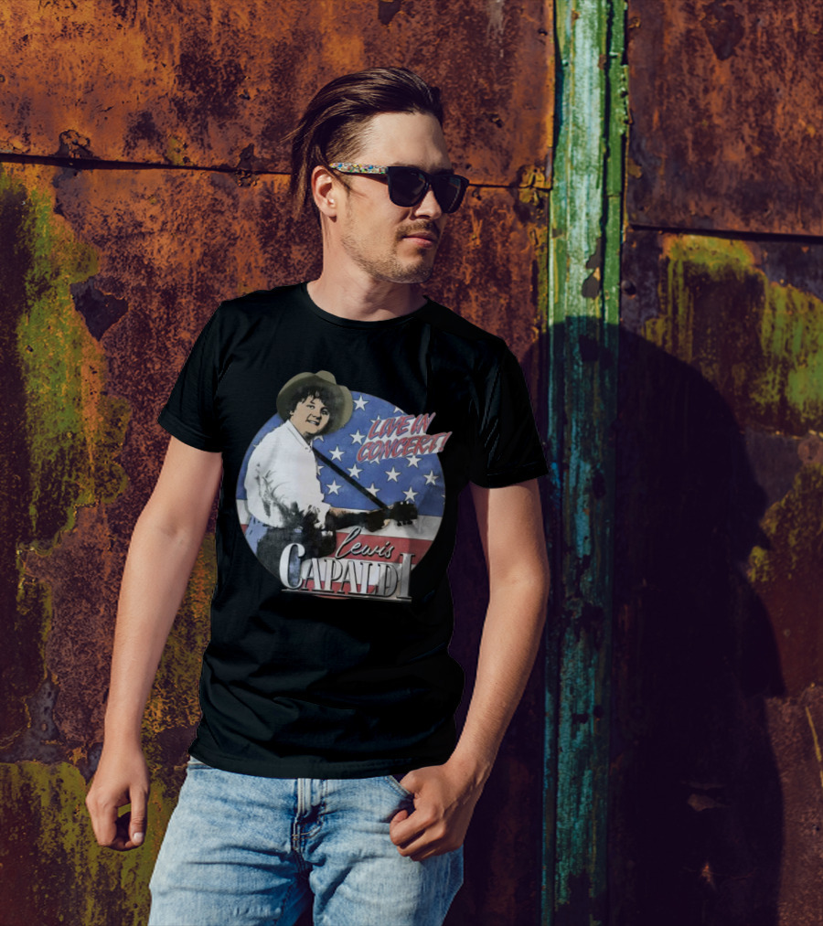 Lewis Capaldi Live In Concert America's Sweetheart Returns White Tour T-Shirt