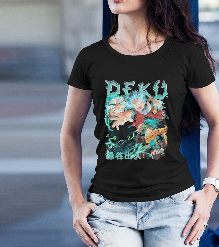 DEKU Midoriya Izuku My Hero Academia Anime Characters Electric Aura Battle Scene T-Shirt
