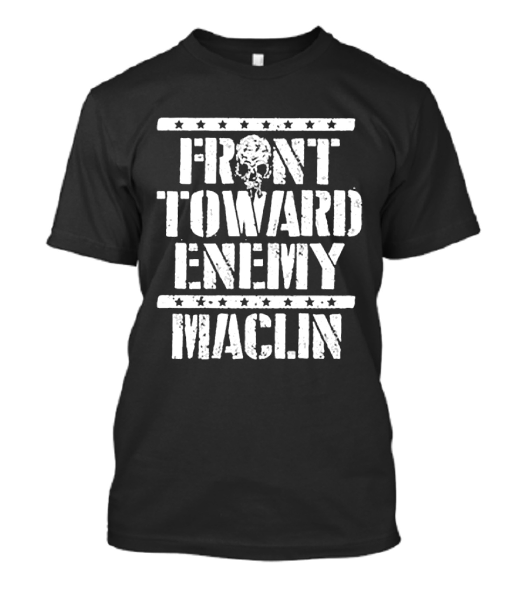Steve Maclin Front Toward Enemy Skull T-Shirt