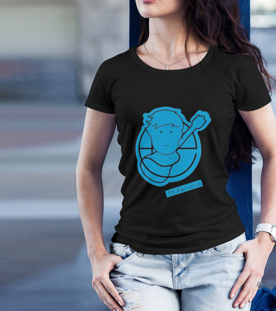 Ed Sheeran Tour Pictogram Blue T-Shirt
