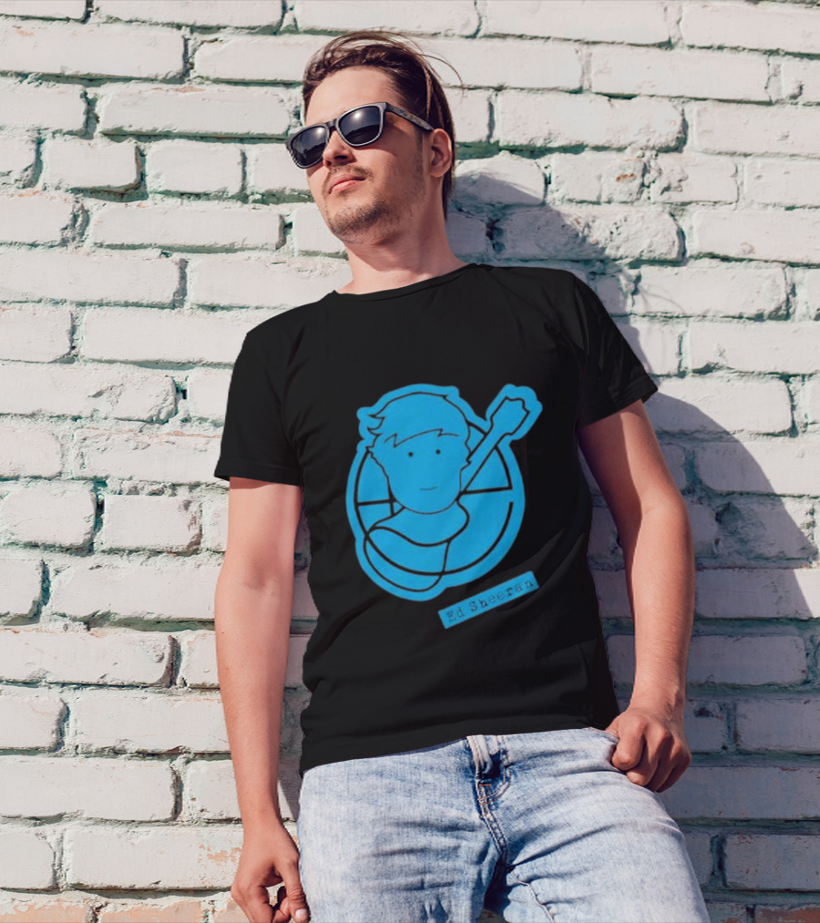 Ed Sheeran Tour Pictogram Blue T-Shirt
