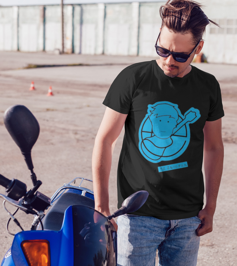 Ed Sheeran Tour Pictogram Blue T-Shirt