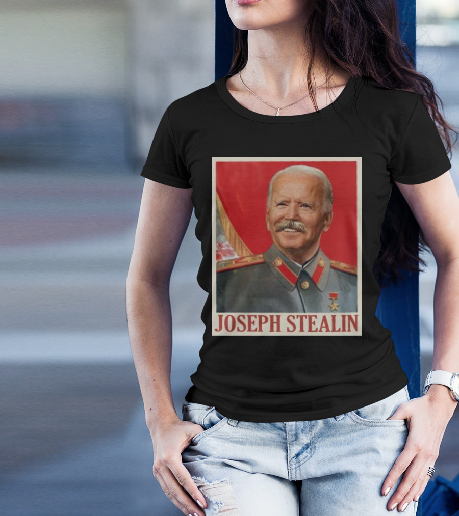 Funny Joe Biden Joseph Stealin Soviet Uniform T-Shirt