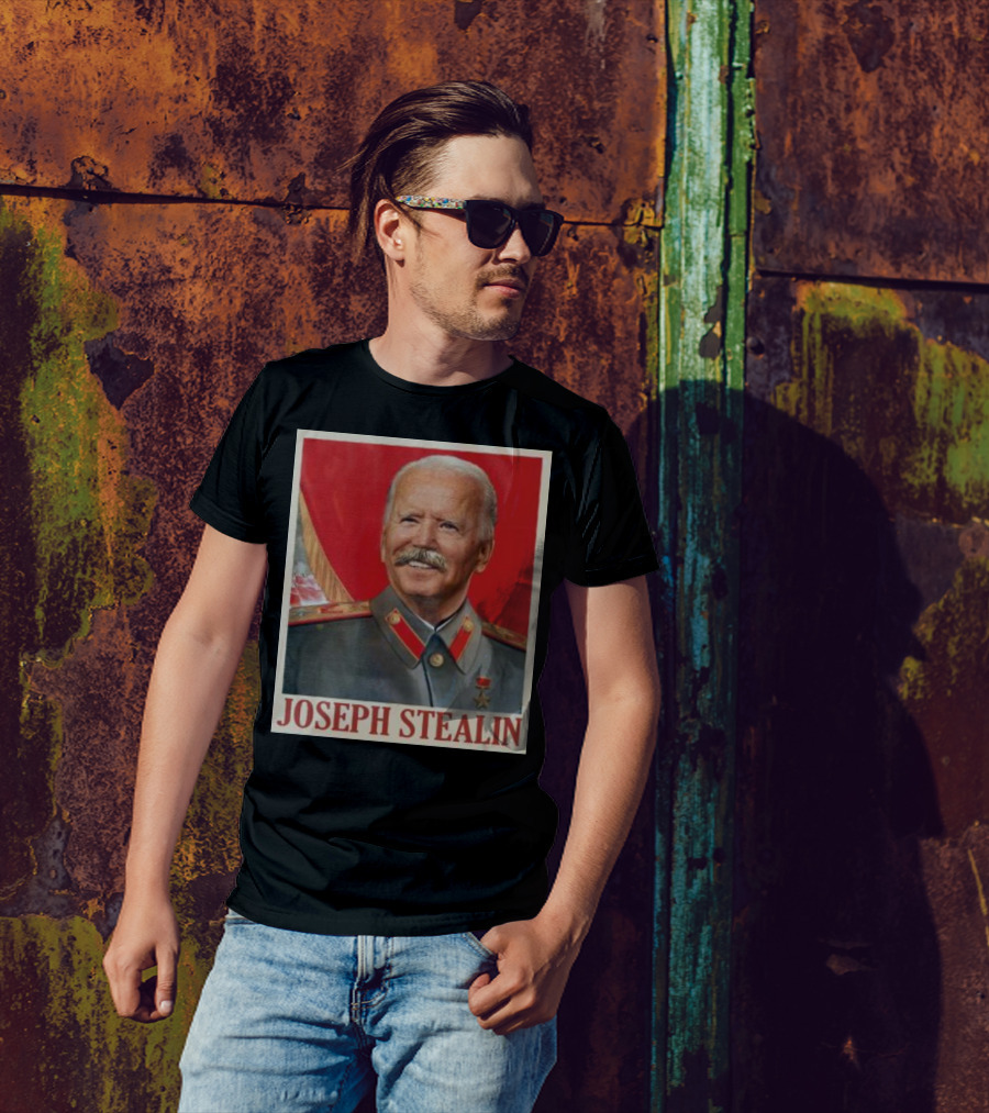 Funny Joe Biden Joseph Stealin Soviet Uniform T-Shirt