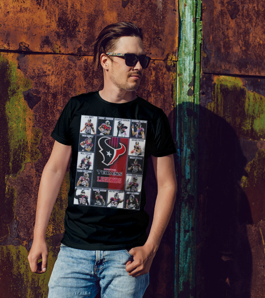 Houston Texans J.J. Watt Andre Johnson DeAndre Hopkins Deshaun Watson Arian Foster Legends T-Shirt