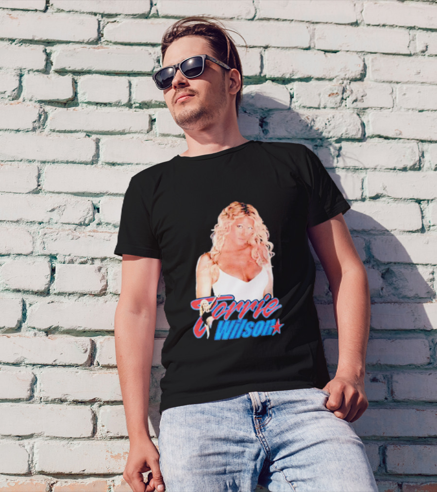 Torrie Wilson Star Text And Photo T-Shirt