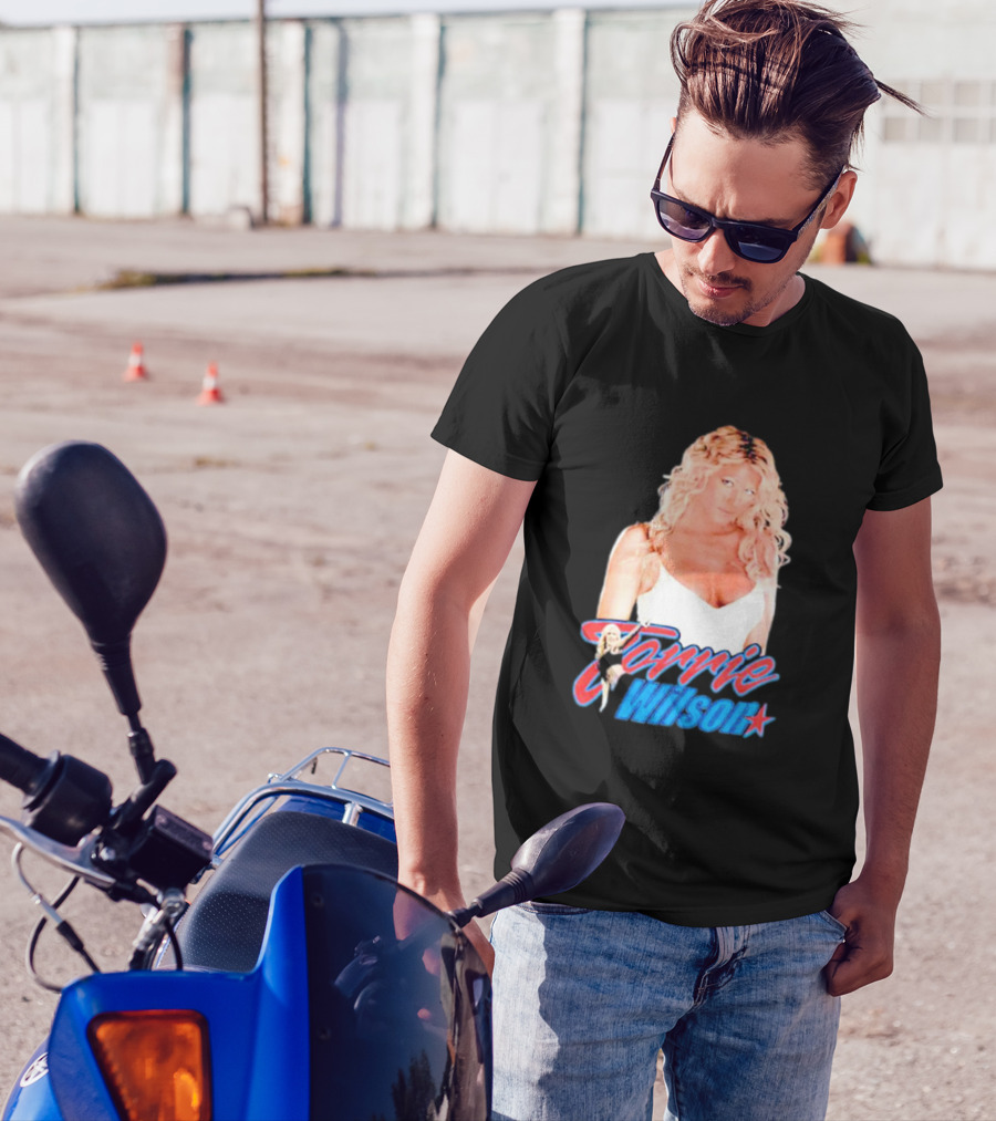 Torrie Wilson Star Text And Photo T-Shirt