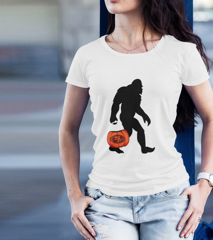 San Francisco 49ers Bigfoot Halloween Pumpkin T-Shirt