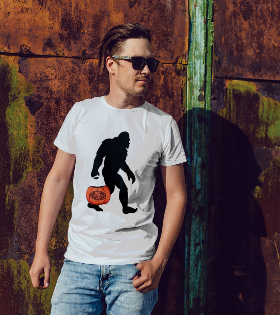San Francisco 49ers Bigfoot Halloween Pumpkin T-Shirt