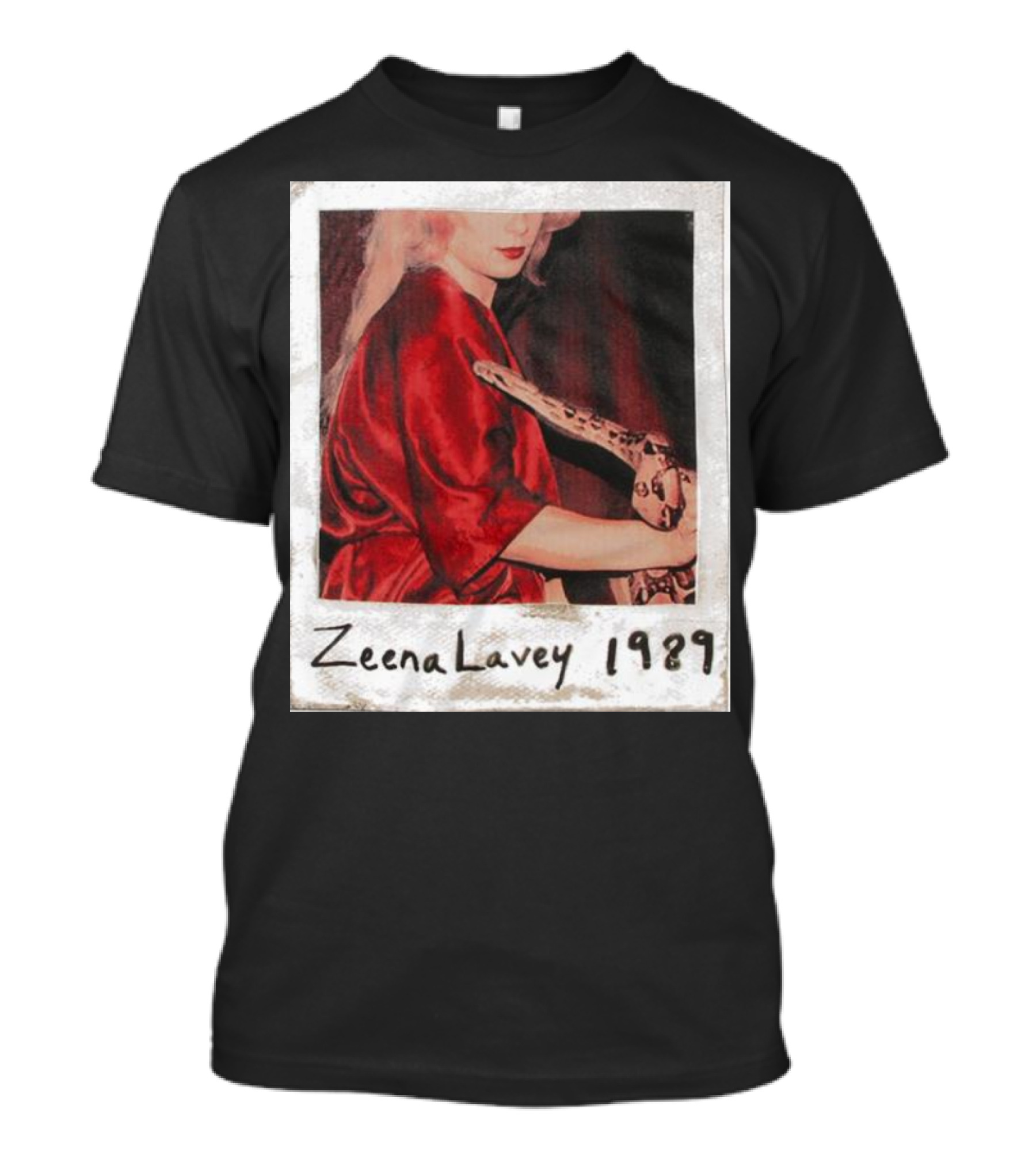 Fsgprints Zeena Lavey 1989 Polaroid Photo With Snake T-Shirt