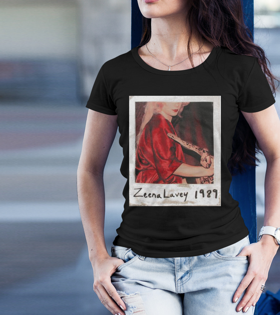 Fsgprints Zeena Lavey 1989 Polaroid Photo With Snake T-Shirt