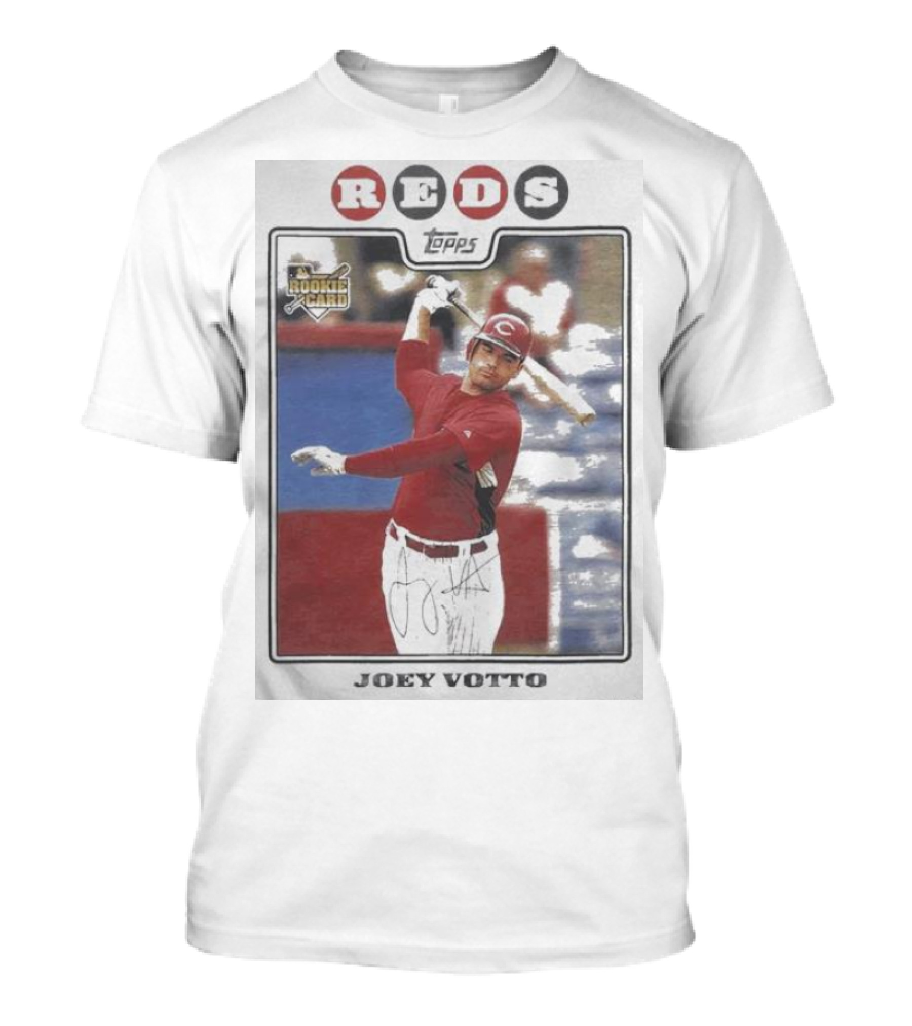 2008 Topps Joey Votto Rookie Card Reds T-Shirt