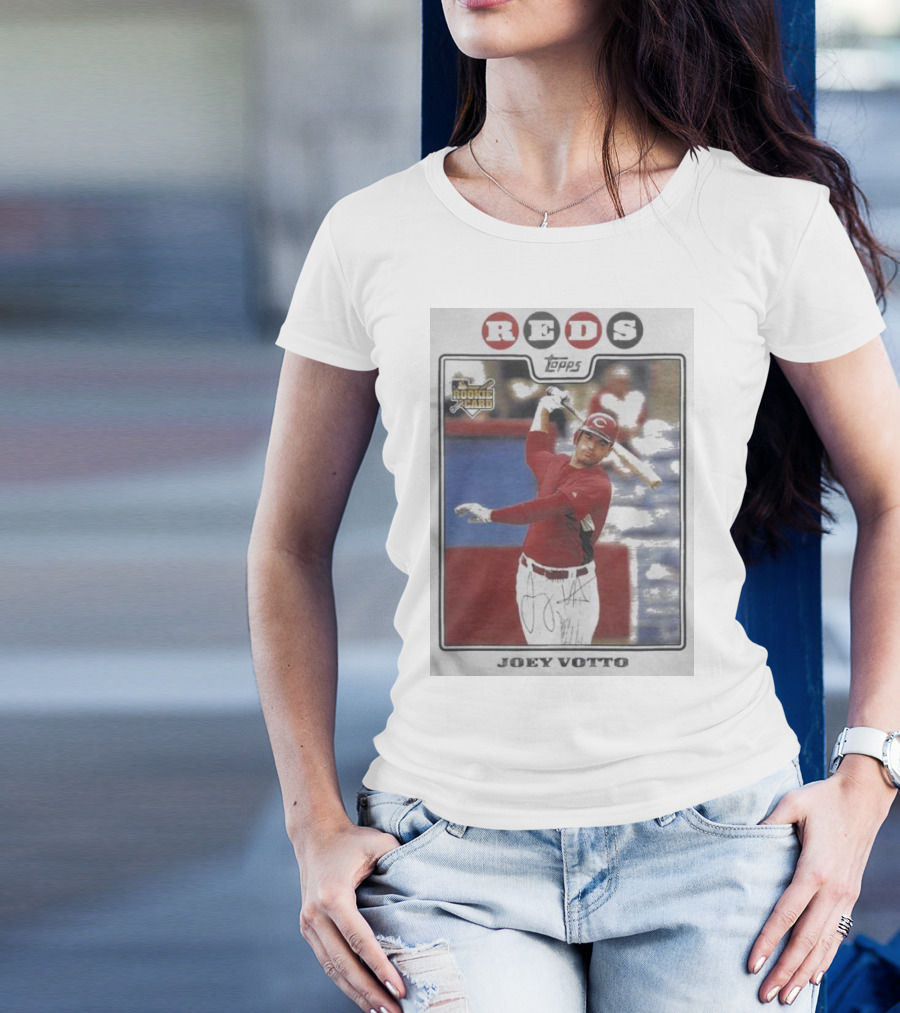 2008 Topps Joey Votto Rookie Card Reds T-Shirt