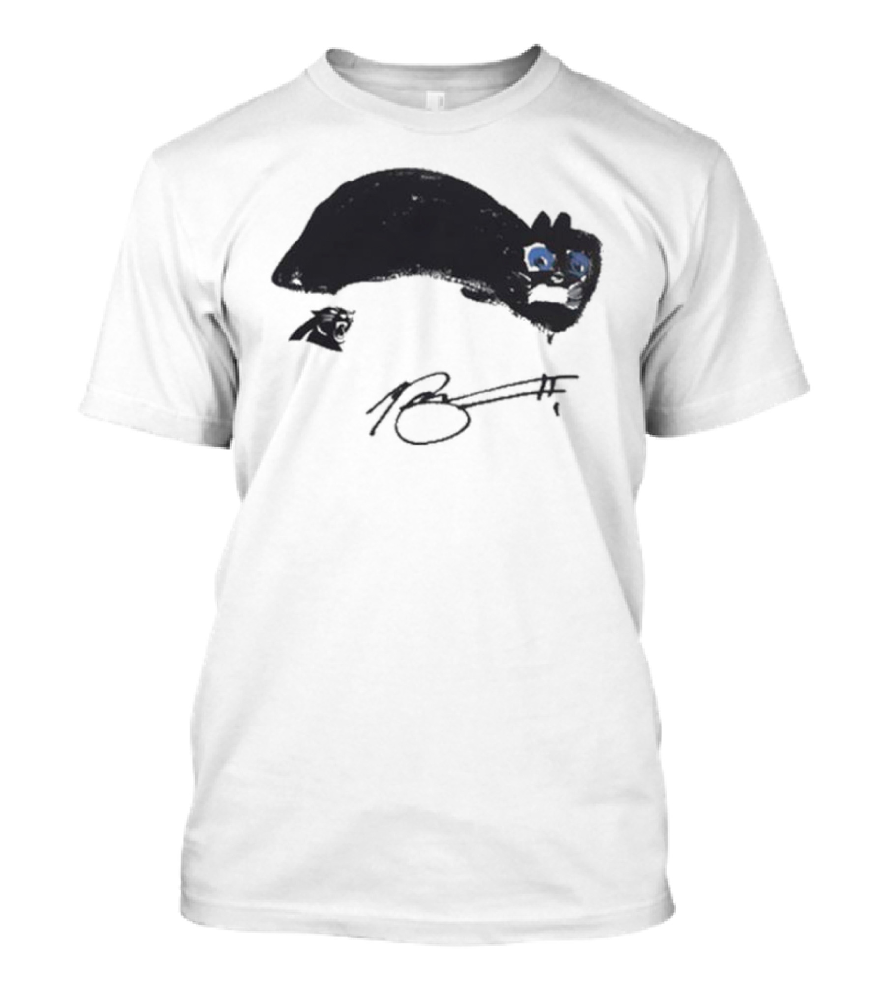 Bryce Young And Carolina Panthers Panther With Terrified House Cat T-Shirt