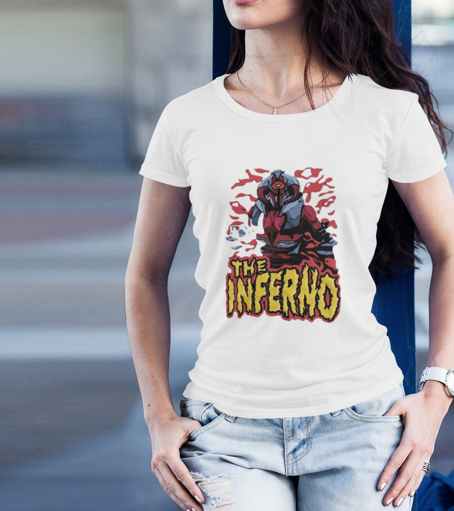 Zuk The Inferno Warrior With Fiery Background T-Shirt