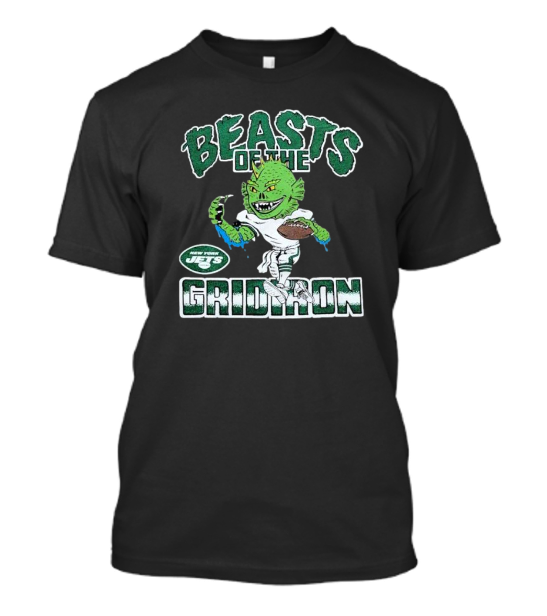 New York Jets Beasts Of The Gridiron Football Monster T-Shirt