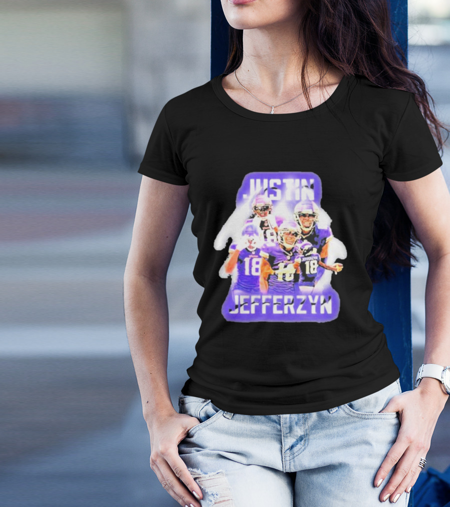 Justin Jefferzyn Freezertarps Purple Football Player Collection T-Shirt