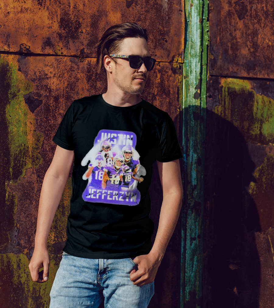 Justin Jefferzyn Freezertarps Purple Football Player Collection T-Shirt