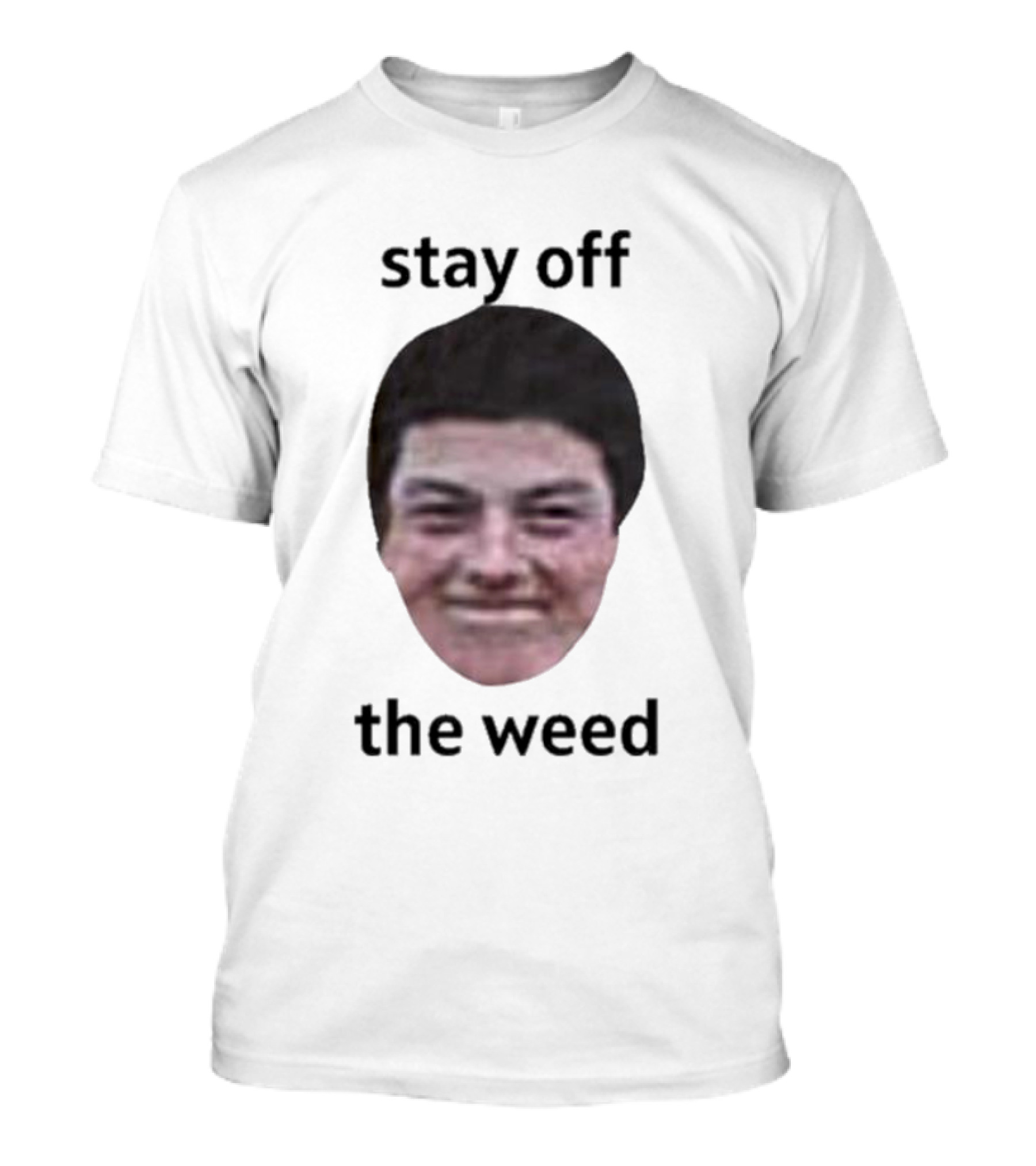 Viktor Hovland Stay Off The Weed Face Image T-Shirt