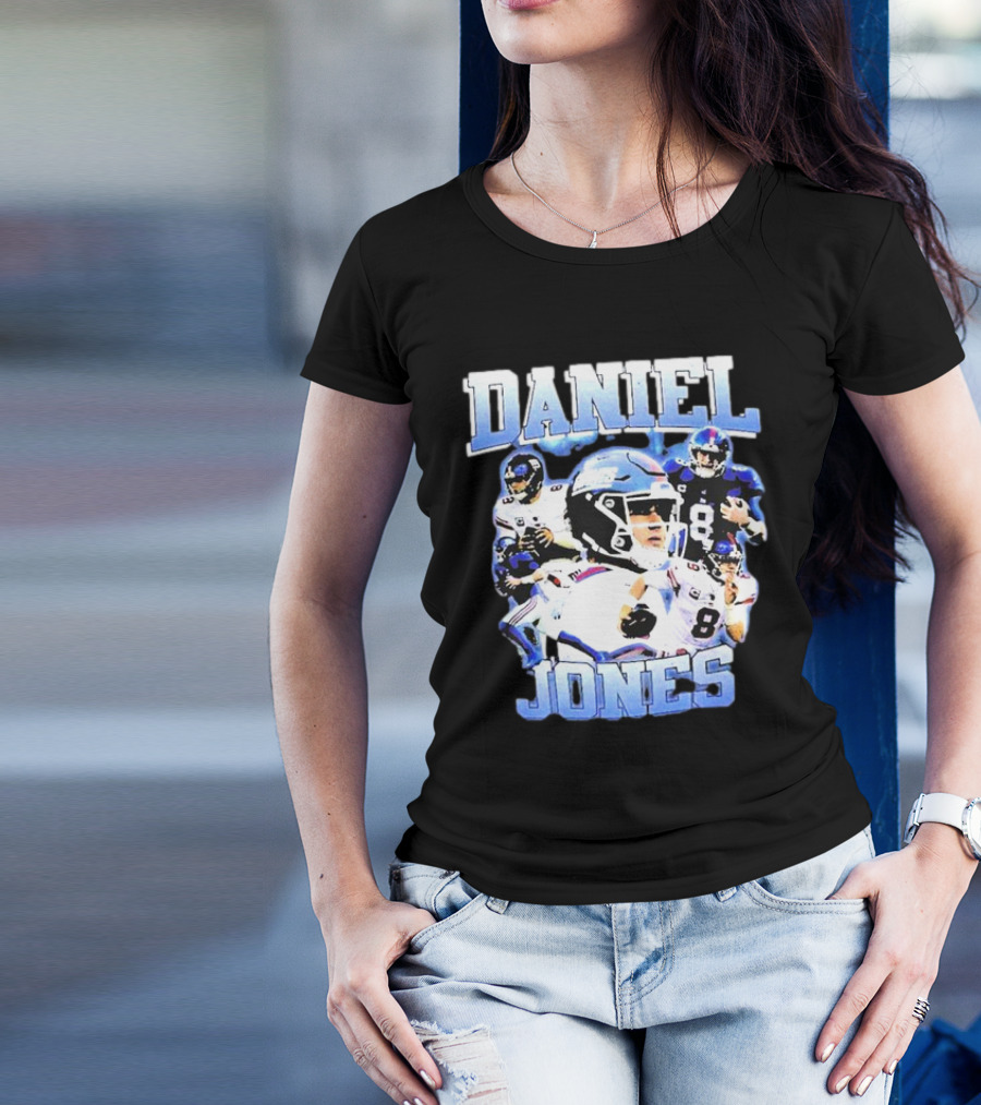 Daniel Jones Ny Giants Football Quarterback Montage T-Shirt