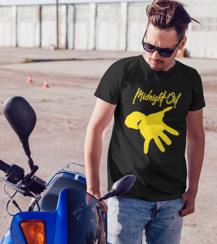 Midnight Oil Yellow Hand T-Shirt