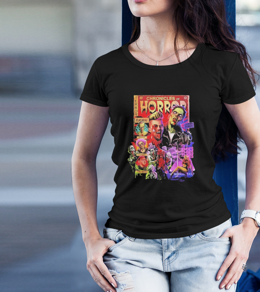 Chronicles Of Horror Terror Featuring Undead Chaos Zombies T-Shirt