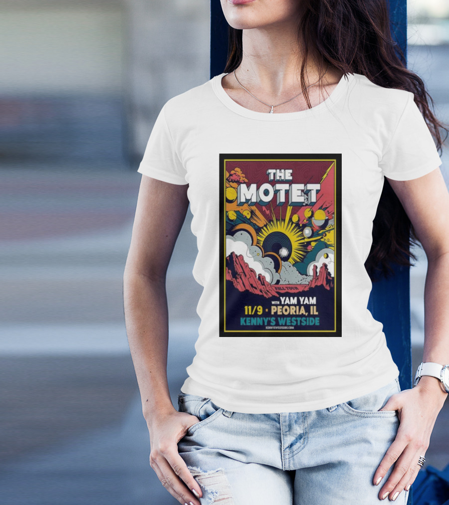 The Motet Fall Tour Peoria IL With Yam Yam At Kenny's Westside 11/9 T-Shirt