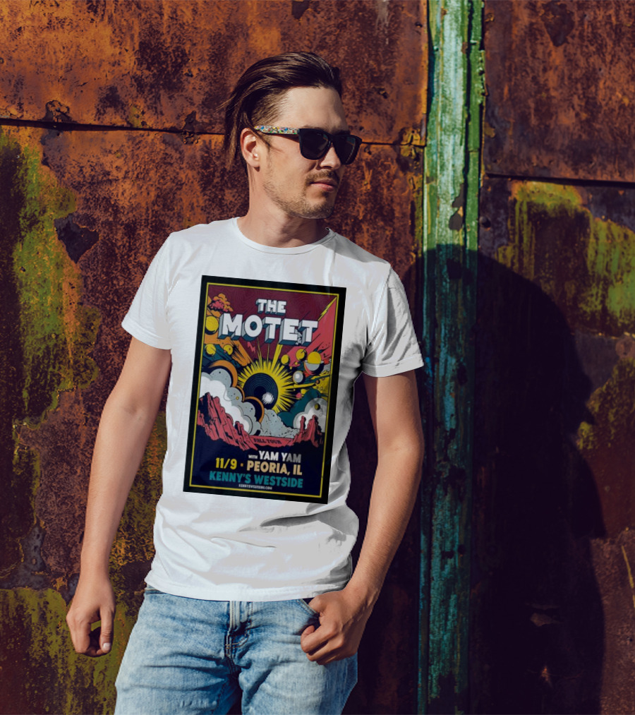 The Motet Fall Tour Peoria IL With Yam Yam At Kenny's Westside 11/9 T-Shirt