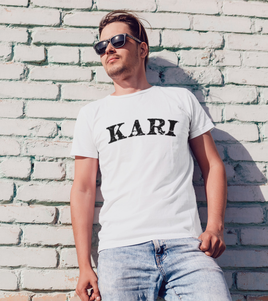 Karisrack Kari White Arch Text T-Shirt