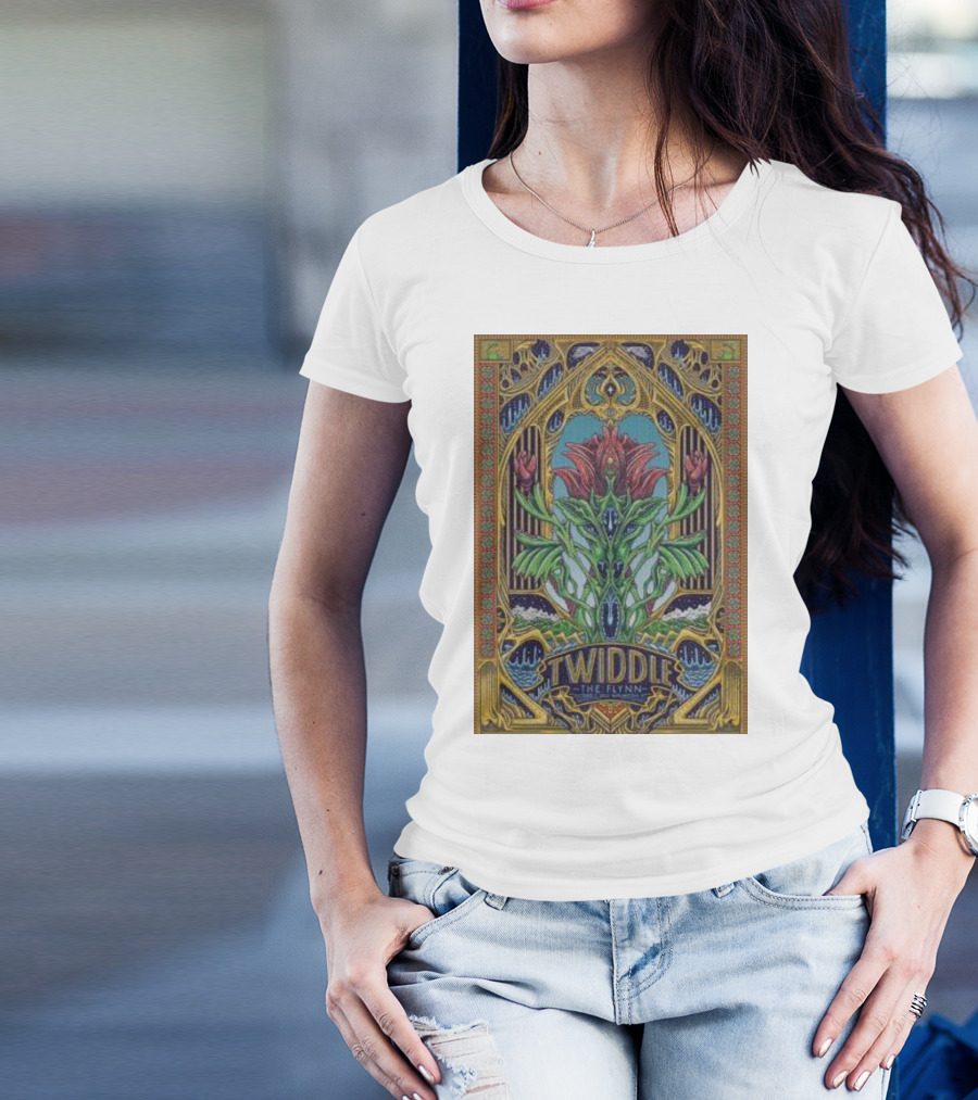 Twiddle The Flynn Burlington Tour Psychedelic Floral Art Deco T-Shirt