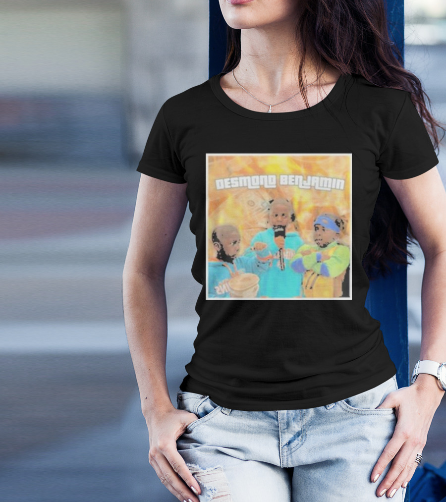 Desmond Benjamin Trio With Microphone And Cash Background T-Shirt