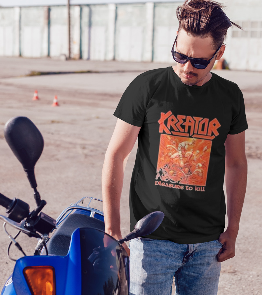 Kreator Pleasure To Kill Album Art Red T-Shirt