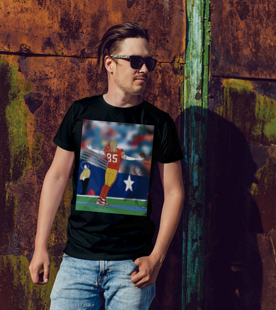 Day 31 Kittle Celebrates Touchdown Against Dallas Star Background T-Shirt