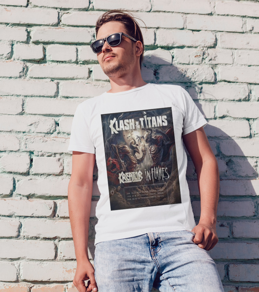 Klash Of The Titans Kreator In Flames Japan Tour January February 2024 Zep Namba Ex Theater Events T-Shirt
