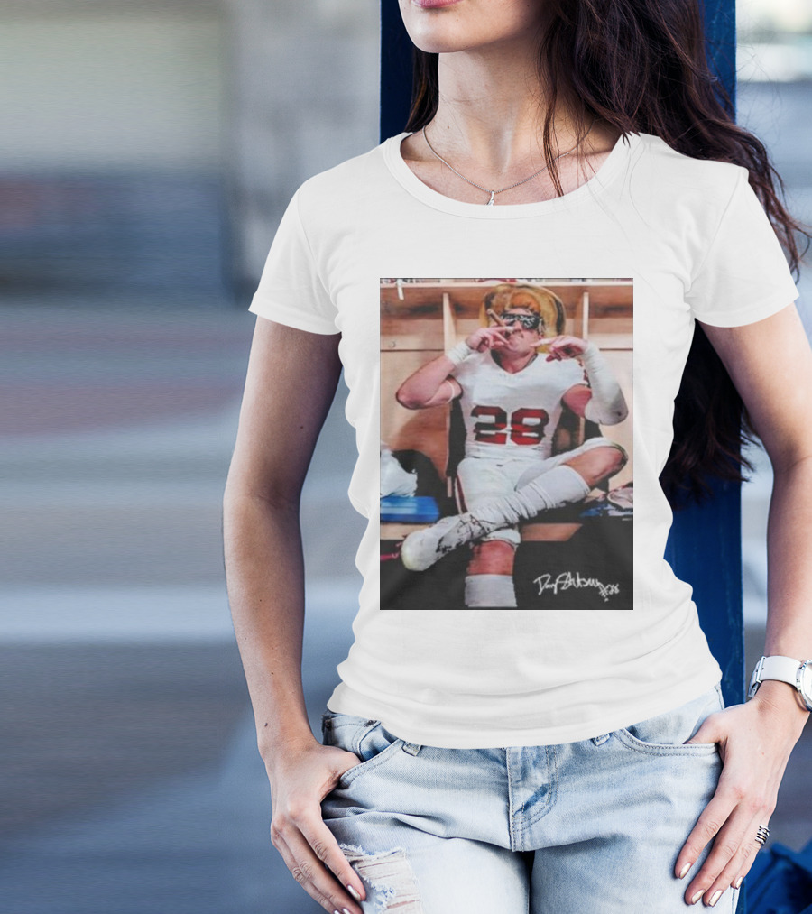 Oklahoma LB Danny Stutsman Number 28 Locker Room Signed T-Shirt