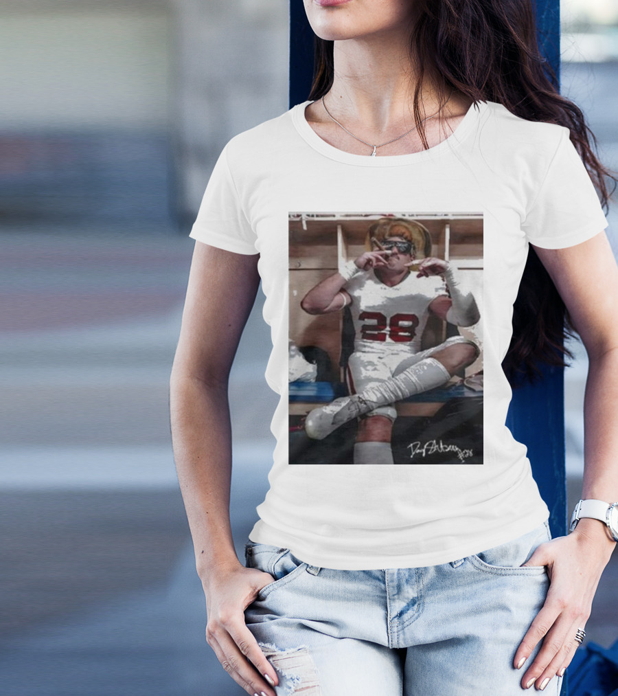 Oklahoma Only Fears God Texas Fears Oklahoma Danny Stutsman Football Locker Room Number 28 T-Shirt