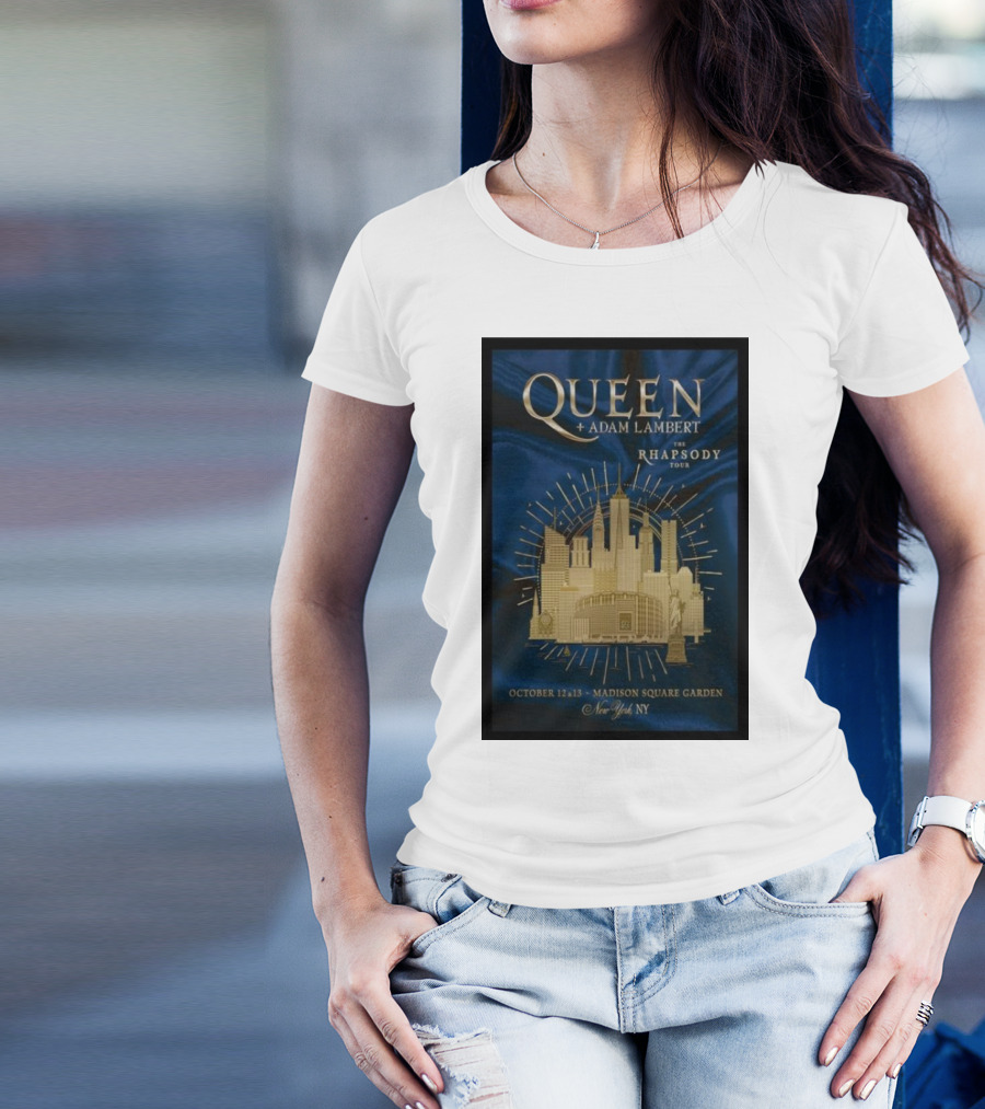 Queen + Adam Lambert The Rhapsody Tour October 12-13 Madison Square Garden New York NY T-Shirt