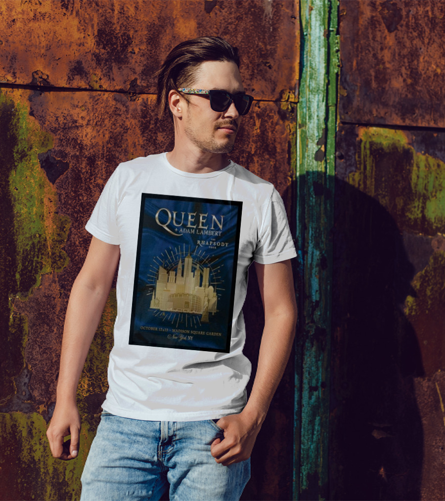 Queen + Adam Lambert The Rhapsody Tour October 12-13 Madison Square Garden New York NY T-Shirt
