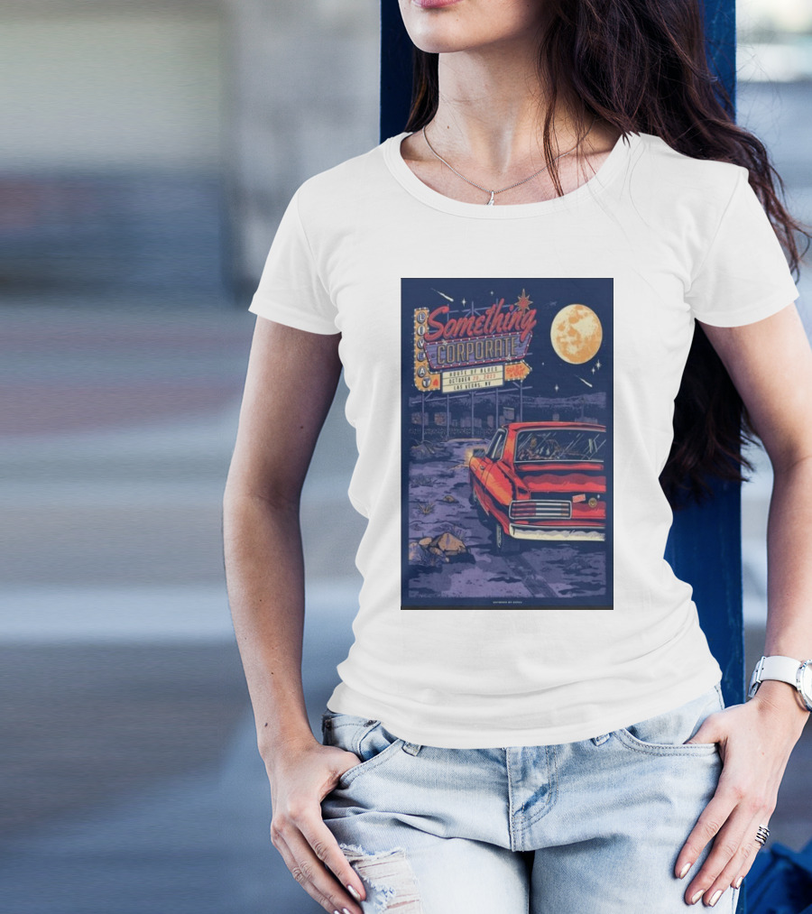 Something Corporate House Of Blues October 28 2002 Las Vegas Moonlit Desert Drive T-Shirt