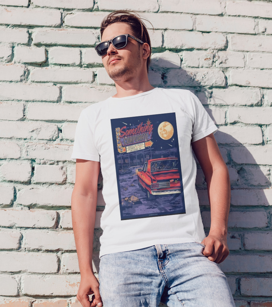 Something Corporate House Of Blues October 28 2002 Las Vegas Moonlit Desert Drive T-Shirt