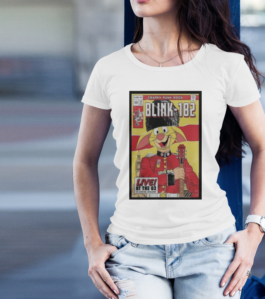 Blink-182 Crappy Punk Rock Live At The O2 London England Comic T-Shirt