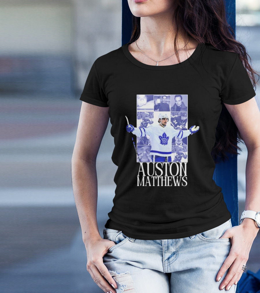 Toronto Maple Leafs Auston Matthews Eras Tour Hockey Collage T-Shirt