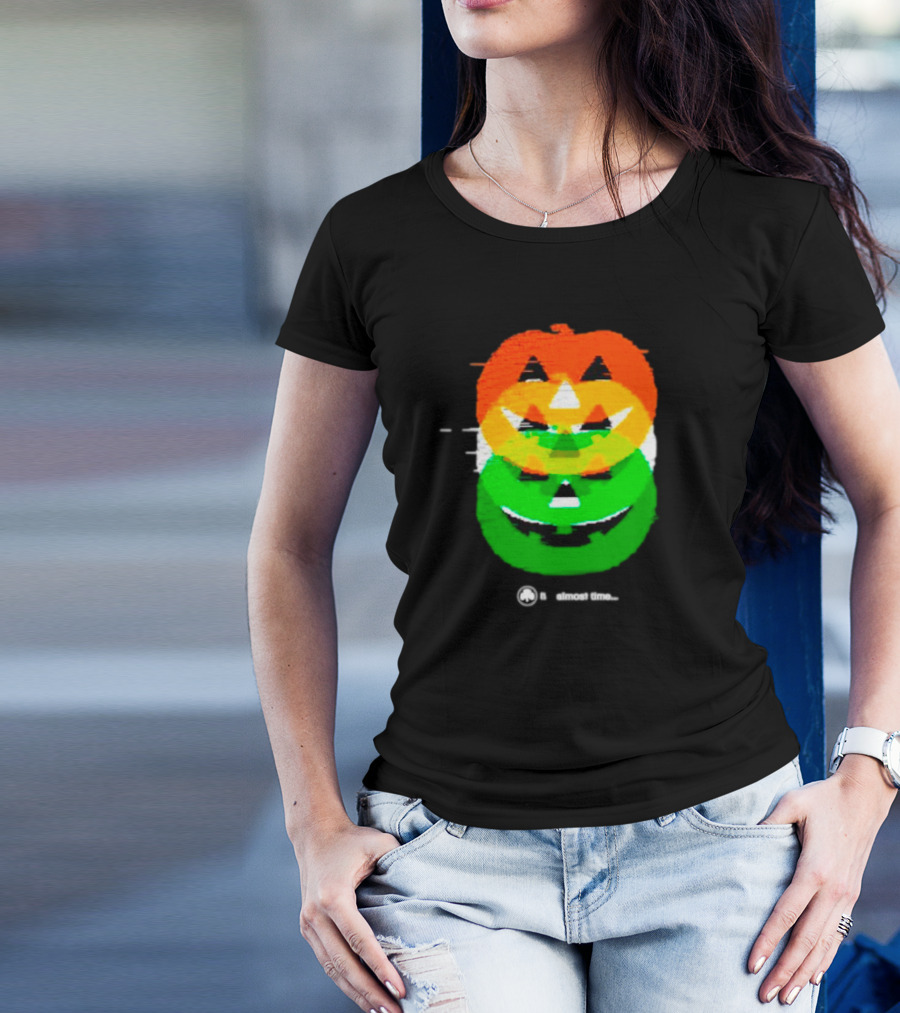 Pumpkin Glitch It's Almost Time T-Shirt