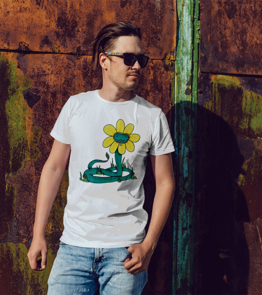 Snake Flower Bloom Entwined In Nature T-Shirt