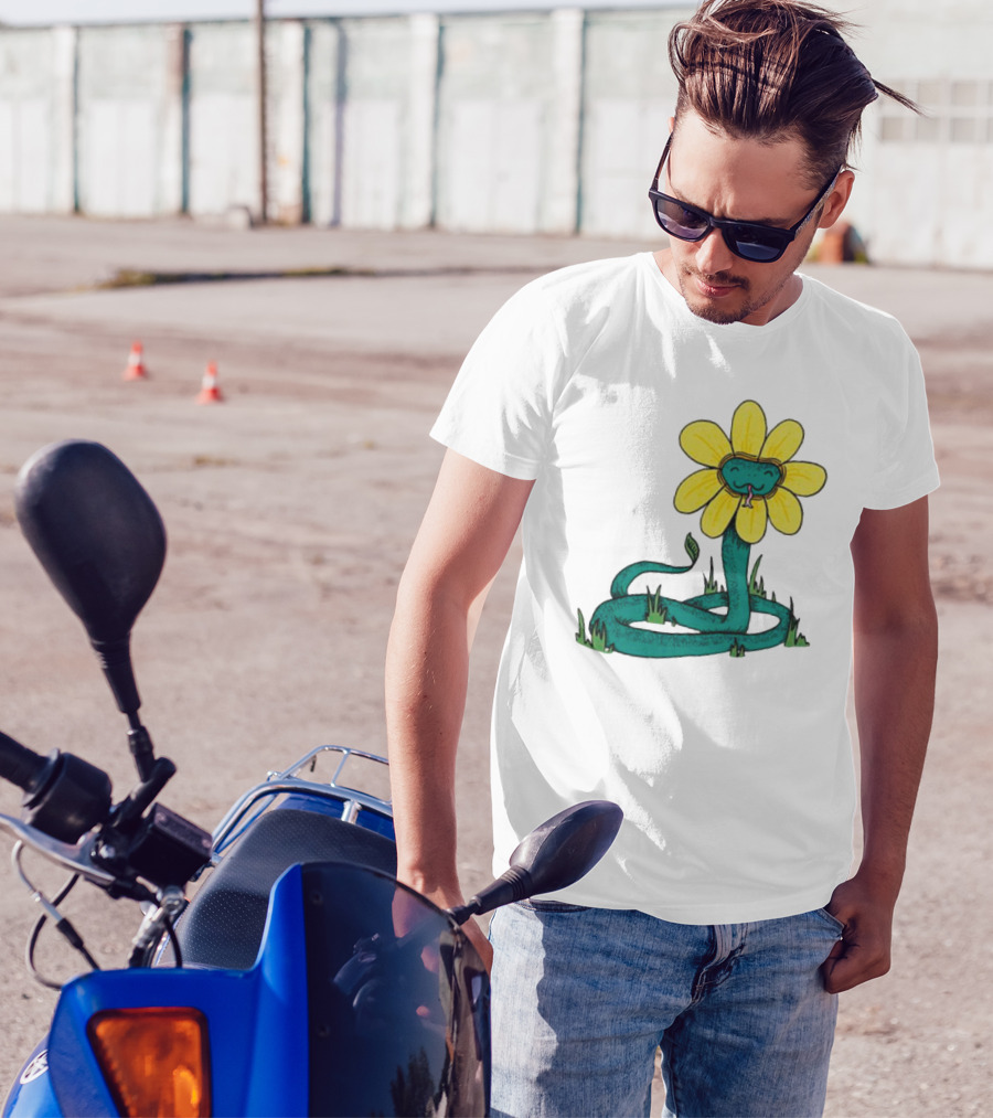 Snake Flower Bloom Entwined In Nature T-Shirt