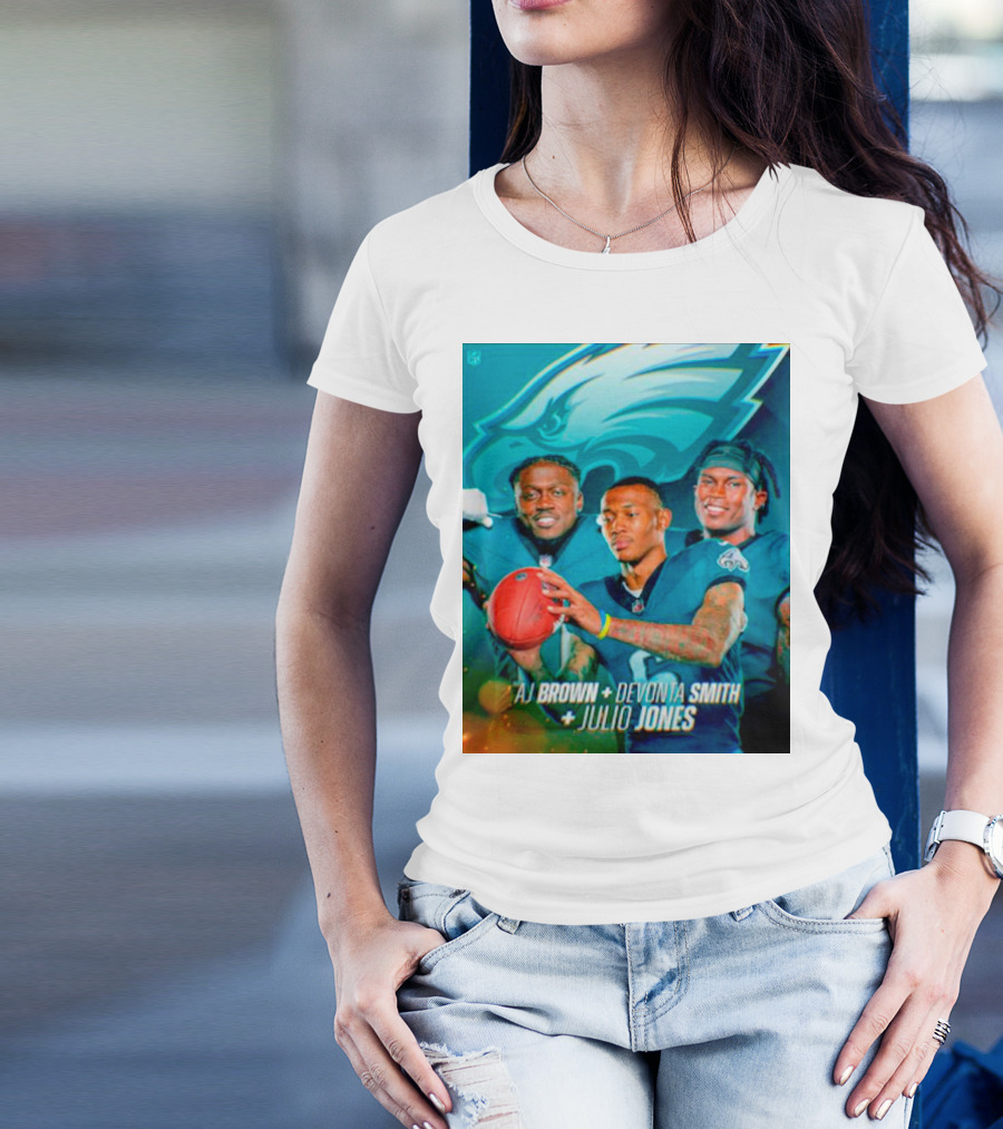 Philadelphia Eagles AJ Brown Devonta Smith Julio Jones Team T-Shirt