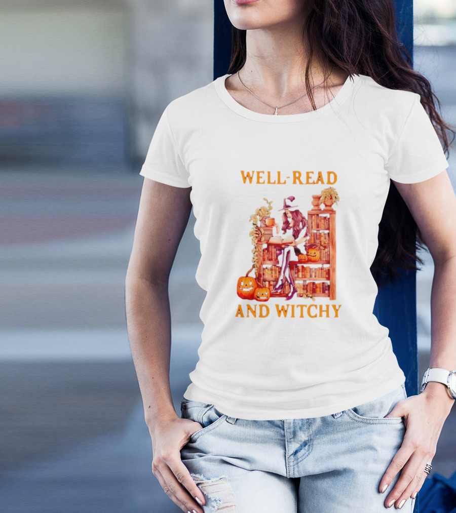 Well-Read And Witchy Halloween T-Shirt