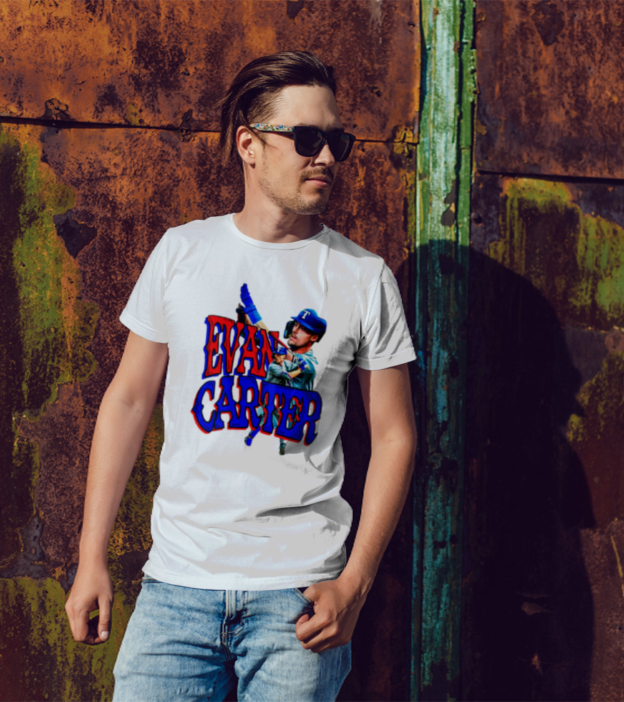 Evan Carter Texas Rangers Baseball Player Image T-Shirt
